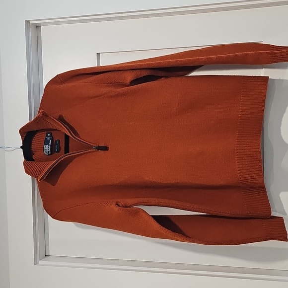 Polo Ralph Lauren half zip Orange Medium color discontinued/sold out. - Picture 3 of 10